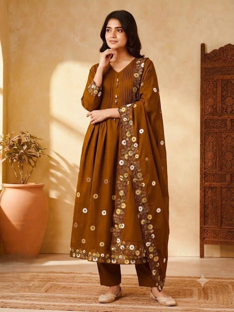 Roman Silk Anarkali Kurti